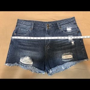 Distressed Jean Shorts